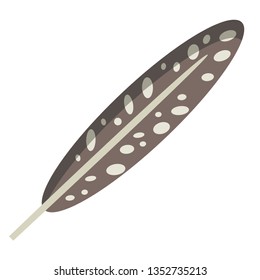 feather flat illustration on white
