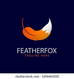 Feather Fox Tail Logo Template