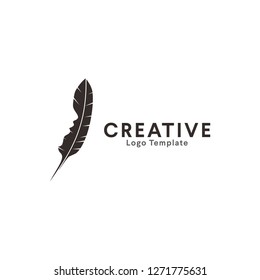 Feather Girl Logo Design Template Stock Vector (Royalty Free ...