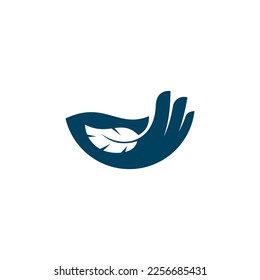 feather hand drawn illustration vector logo