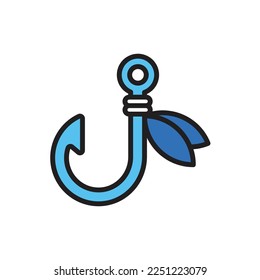 Feather Hook Icon Vector Illustration