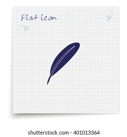 Feather icon.
