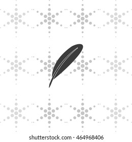 Feather icon.