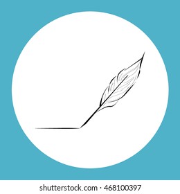 Feather icon.
