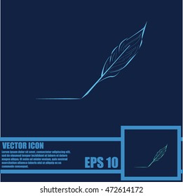 Feather icon.