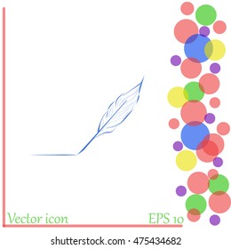Feather icon.