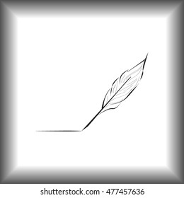Feather icon.