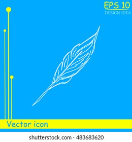 Feather icon.