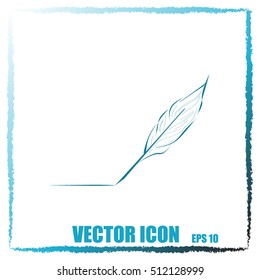 Feather icon.