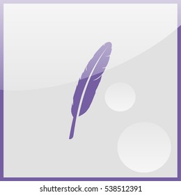 Feather icon.