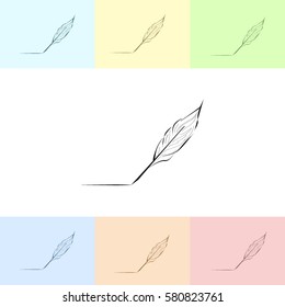 Feather icon.