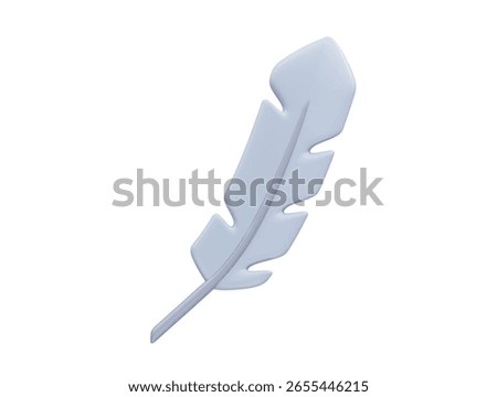 Feather icon 3d illustration rendering