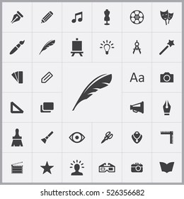 feather icon. art, design icons universal set for web and mobile