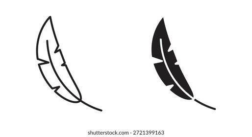 Feather icon concept set. Simple icon collection