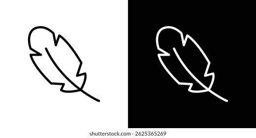 Feather icon concept stroke on white background