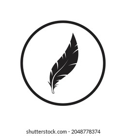 Feather icon design isolated on white background