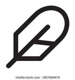 Feather icon design. Vector illustration Eps 10