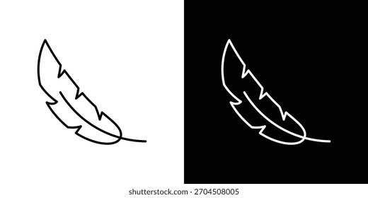 Feather icon editable vector stroke for web designs