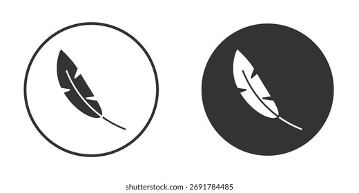Icono de la pluma. cartel plano lleno para el concepto móvil. Gráficos de Vector