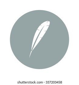Feather Icon. Flat design style EPS 10