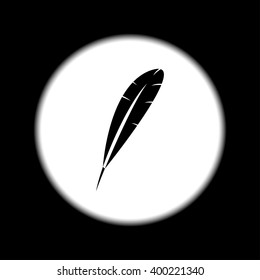 Feather Icon. Flat design style EPS 10