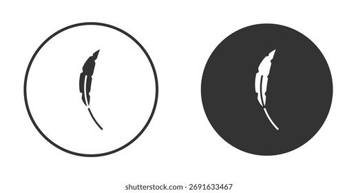 Feather icon flat illustrations. vector art.