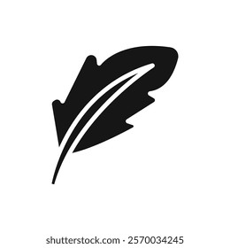 Feather icon Flat simple outline set