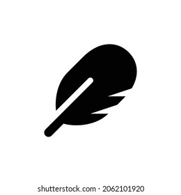 feather Icon. Flat style design isolated on white background. Vector illustration