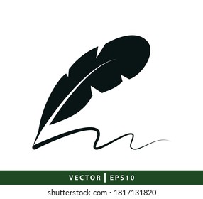 Feather icon flat style trendy illustration