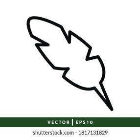 Feather icon flat style trendy illustration