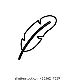 feather icon Flat symbol set outline