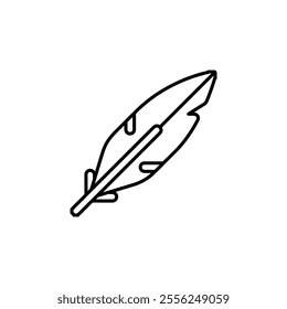 feather icon Flat symbol set outline