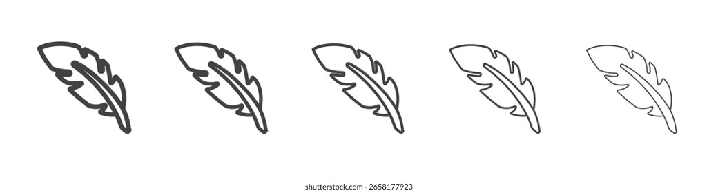 Icono de pluma plana delgada ilustración símbolo