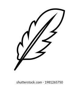 Feather icon free  vector design
