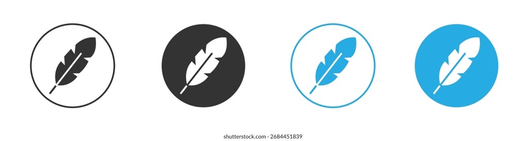 Feder-Symbol. Entwurfsvorlage für Grafiksymbol