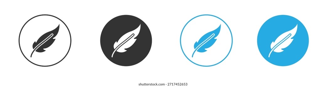 Feder-Symbol. Entwurfsvorlage für Grafiksymbol