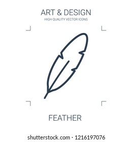 feather icon. high quality line feather icon on white background. from art collection flat trendy vector feather symbol. use for web and mobile