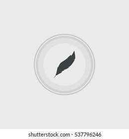  feather icon illustration isolated vector sign symbol