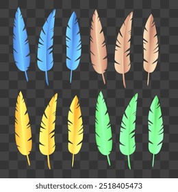 Feather icon. Illustration of feather. Feather pen silhouette. Feather writing .Logo Template vector illustration. Eps 10