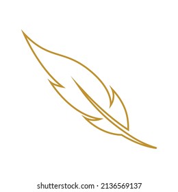 Feather icon illustration vector flat design