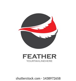 feather icon illustration vector template design