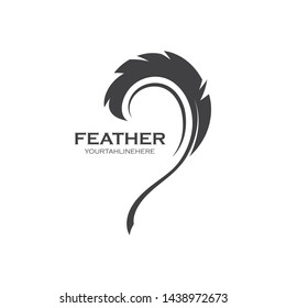 feather icon illustration vector template design
