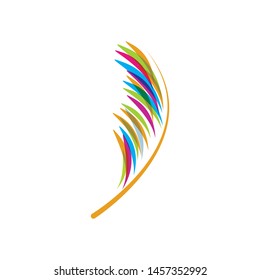 feather icon illustration vector template design