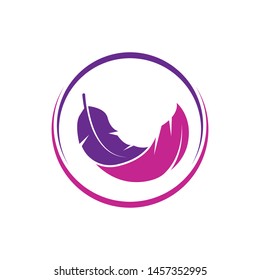 feather icon illustration vector template design