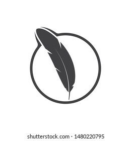 feather icon illustration vector template design