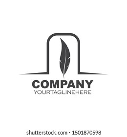 feather icon illustration vector template design