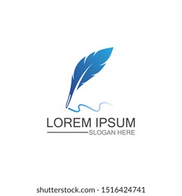 Feather icon illustration vector template design