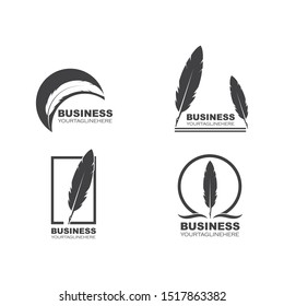 feather icon illustration vector template design