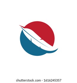 feather icon illustration vector template design