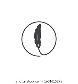 feather icon illustration vector template design